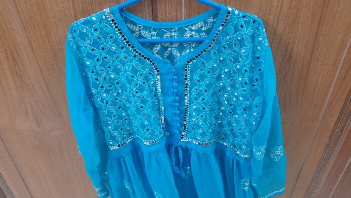 Sky blue kurti, size/bust:44 - Image 4