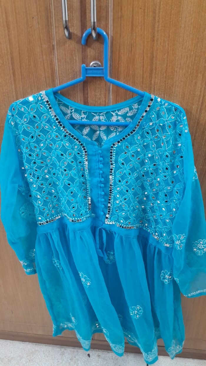 Sky blue kurti, size/bust:44 - Image 3
