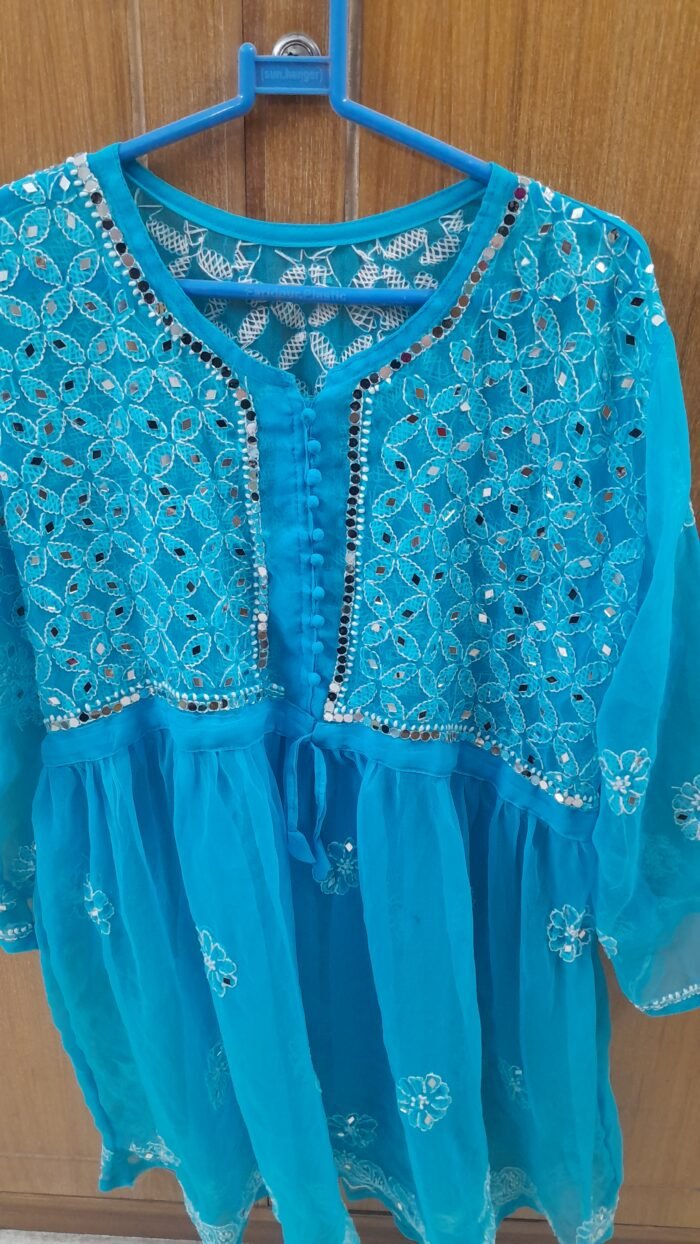 Sky blue kurti, size/bust:44 - Image 1