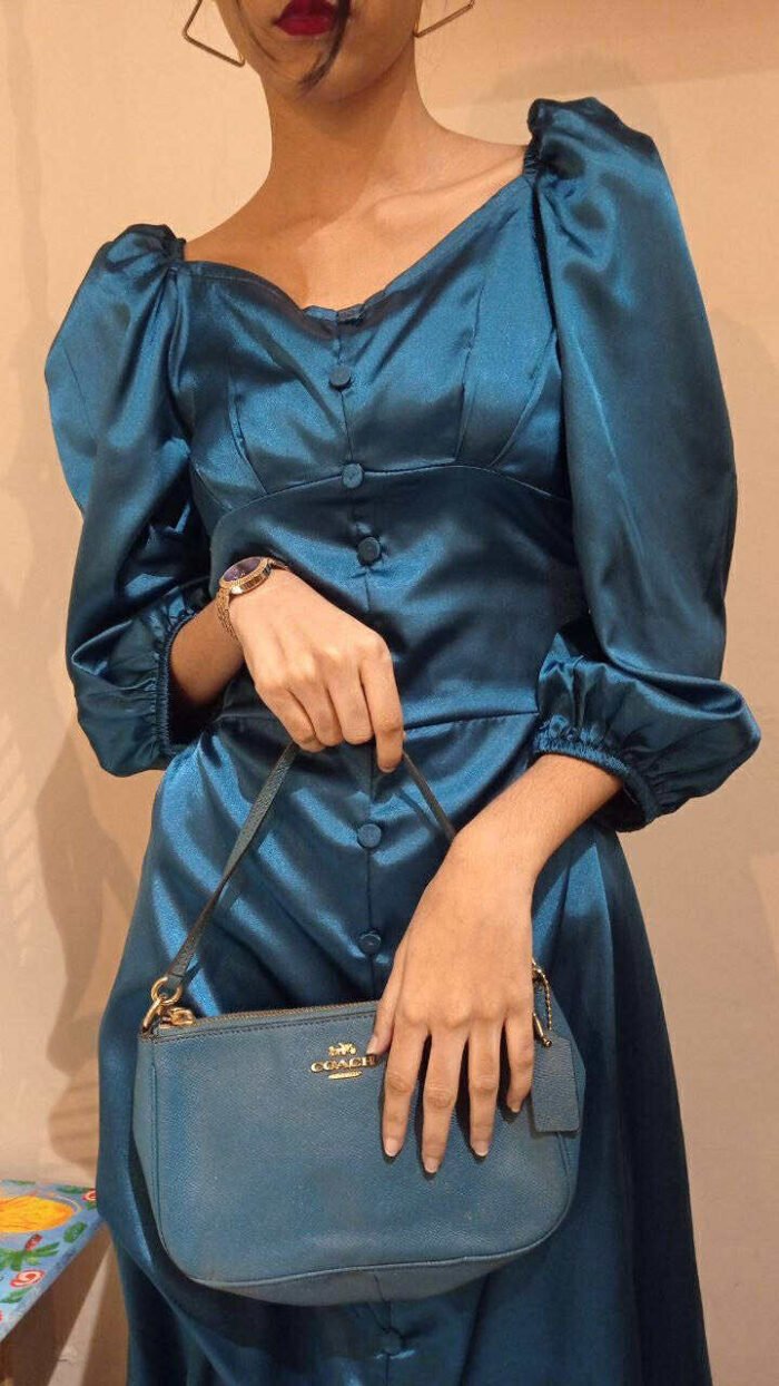 Satin Bodycon Dress - Image 2
