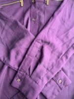 Calvin Klein eggplant purple blouse with gold details - Image 4