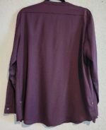 Calvin Klein eggplant purple blouse with gold details - Image 2