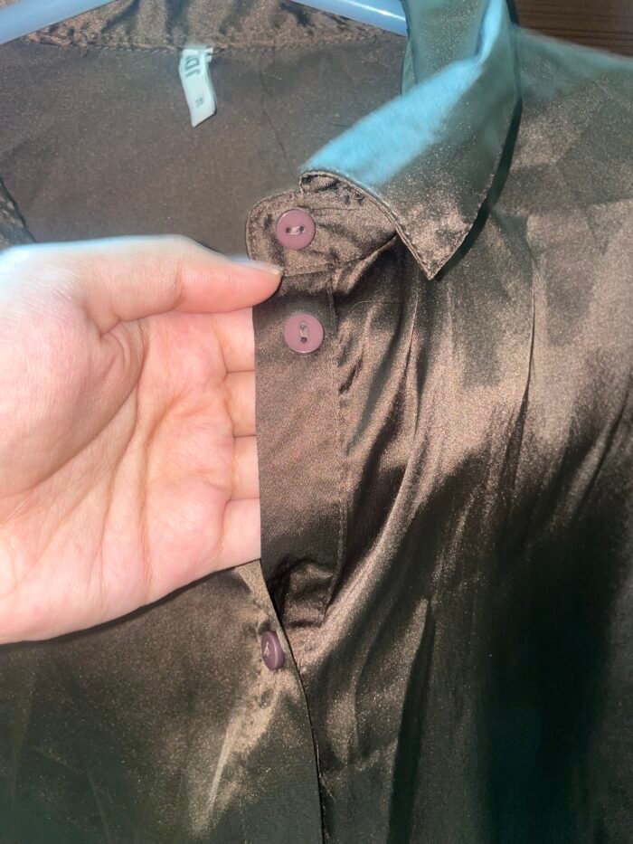 Brown Silk Shirt 🤎 - Image 4