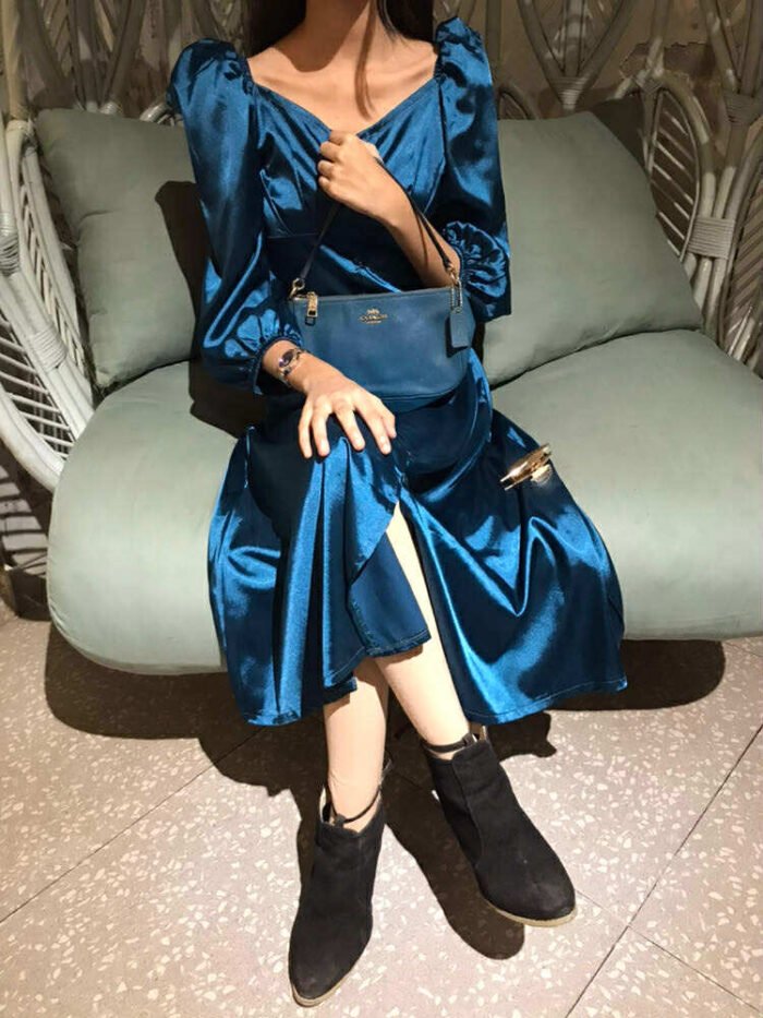Satin Bodycon Dress - Image 1