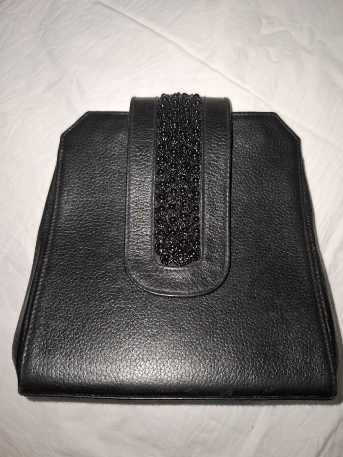 AARONG'S Black Leather Bag - Image 1