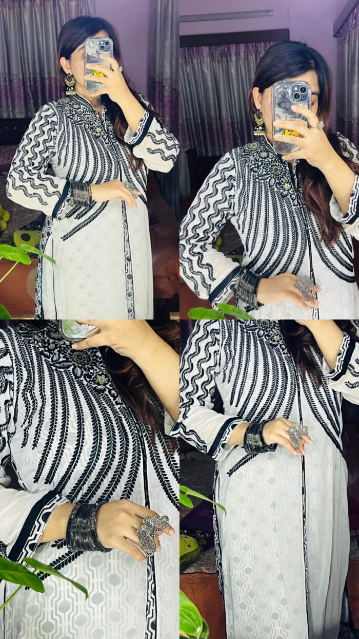 Black & White Kurti - Image 2