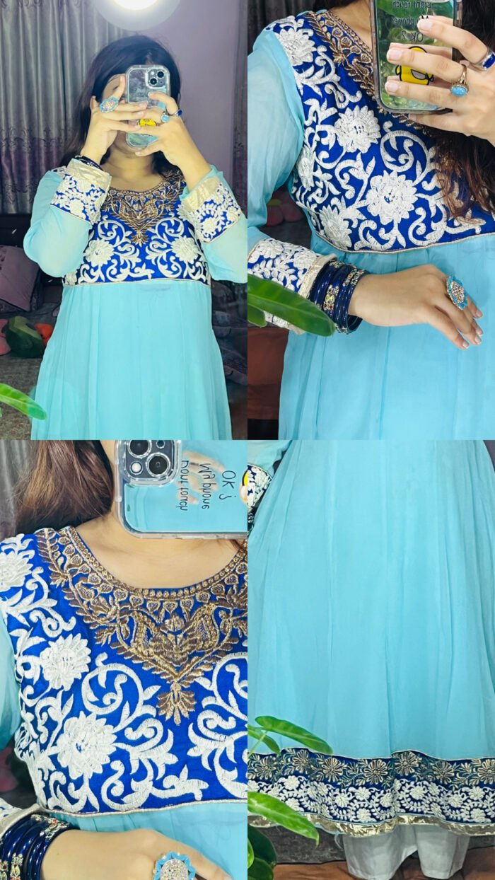 Beautiful Light Blue Anarkali💙 - Image 2