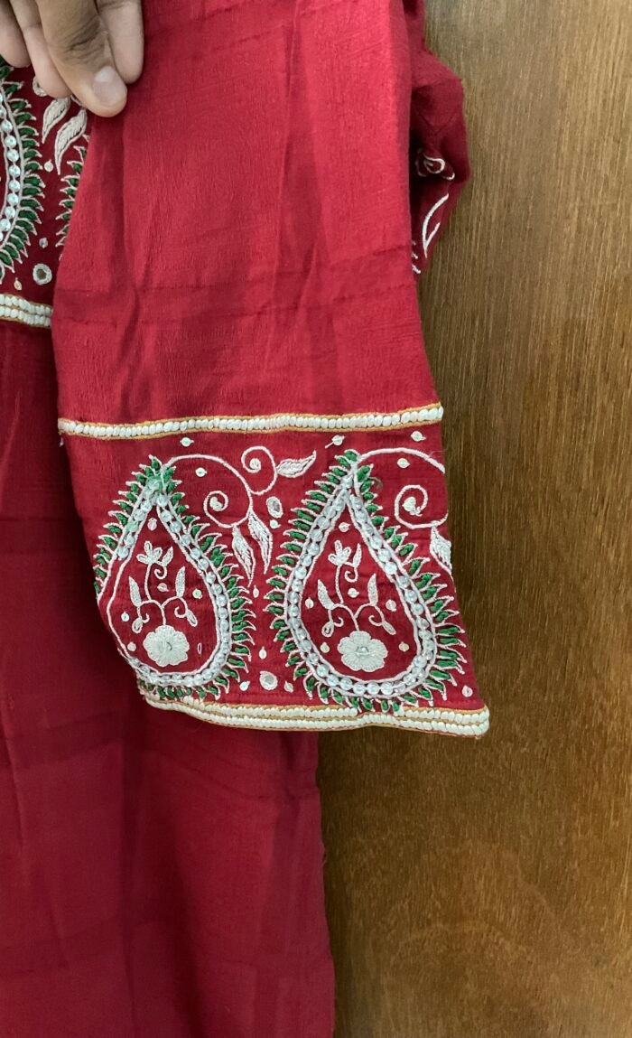 Custom made red kameez - Image 3