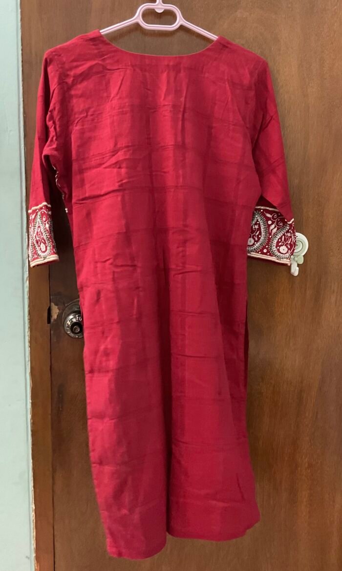 Custom made red kameez - Image 5