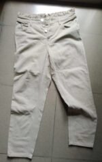 Light sage-green denim jeans