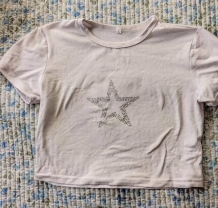 white star crop top
