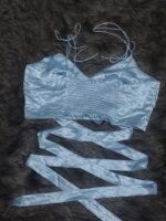 Light blue criss cross top - Image 5