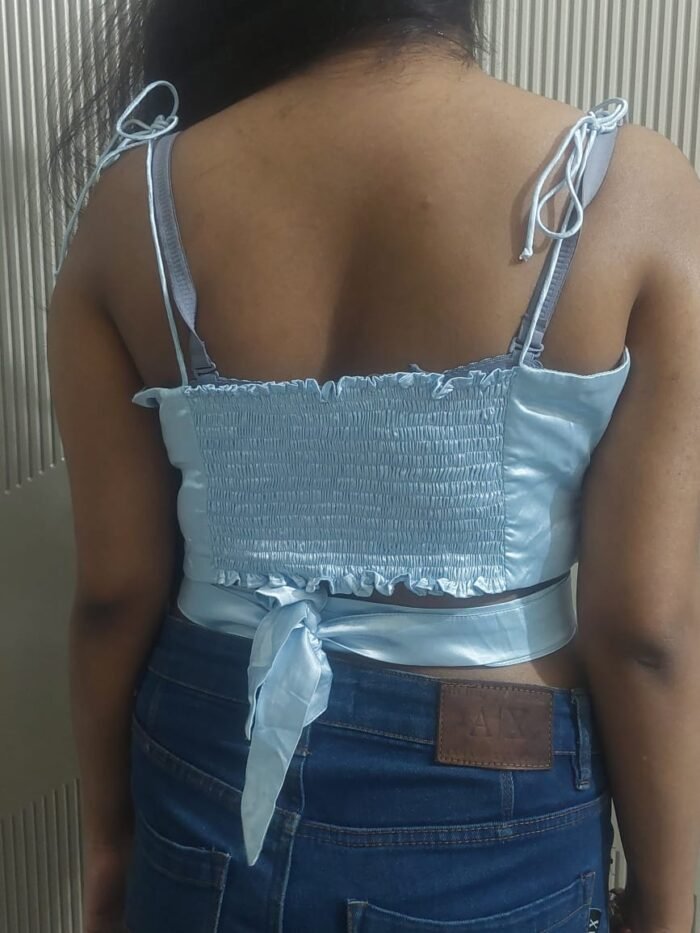 Light blue criss cross top - Image 2